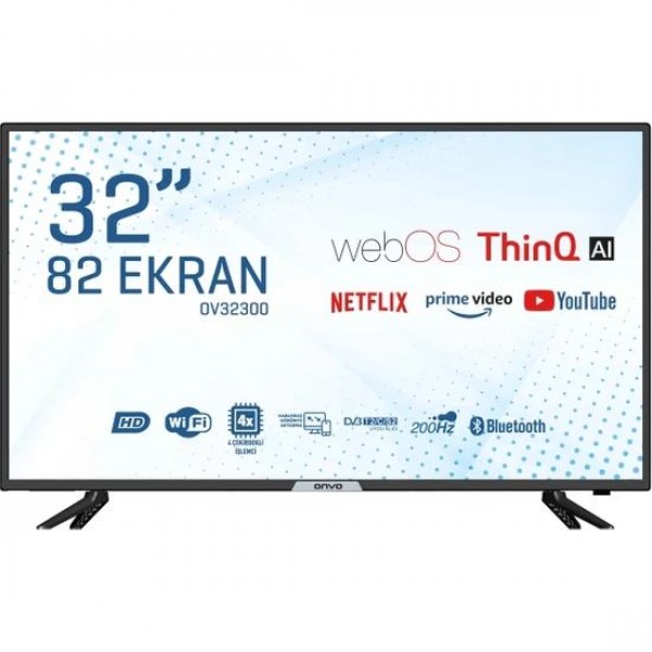 Onvo OV32300 32" 82 Ekran Uydu Alıcılı HD webOS Smart LED TV